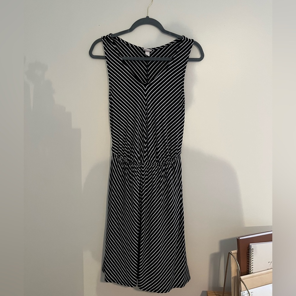 Black and White Striped Dress